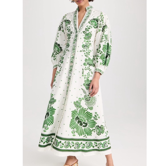FARM Rio | Dresses | Copy Forest Soul Maxi Dress Off White And Green Farm  Rio | Poshmark